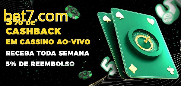 Promoções do cassino ao Vivo bet7.com